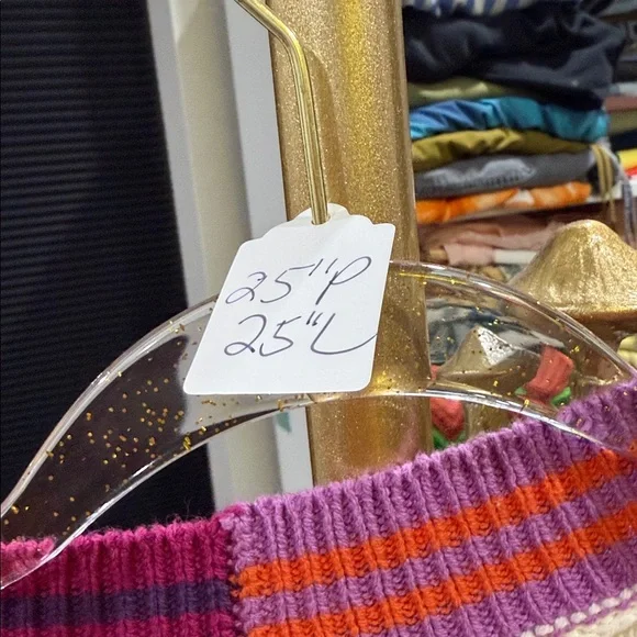 Wild Fable Oversized Vest Stripes Knit Purple Orange Medium - Picture 3 of 5